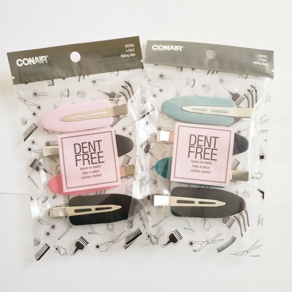 2 Conair Dent Free Styling Clips Hair Accessories Cushion Comfort